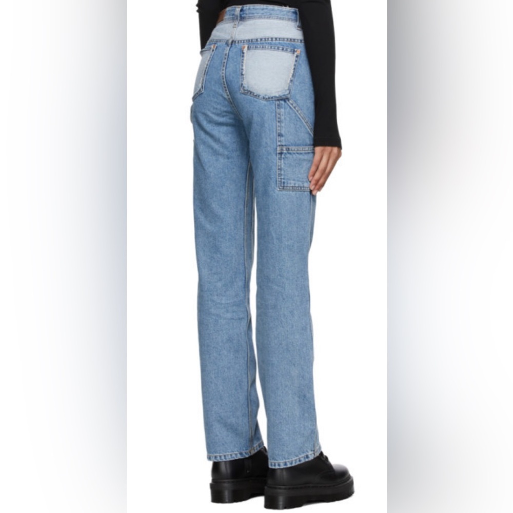 Andersson Bell - Blue Jade Carpenter Jeans - Straight Leg High Rise - Small